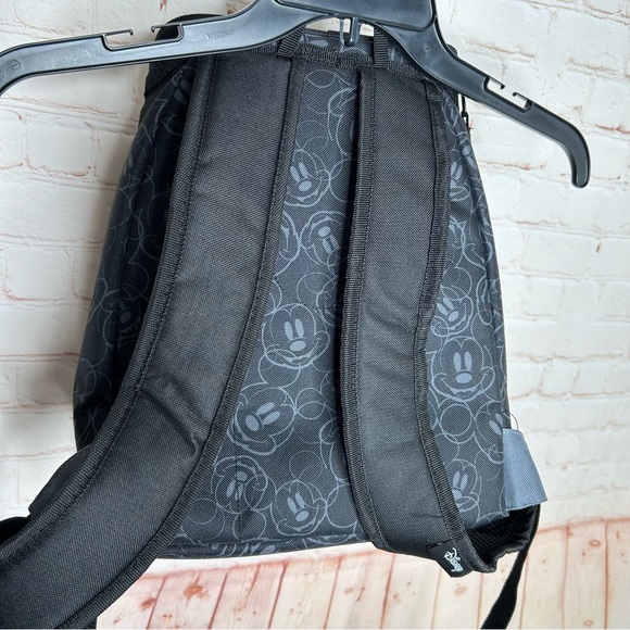 Disney Mickey Mouse Black Printed Lunch Backpack Bag EUC 13x10 - Picture 5 of 6